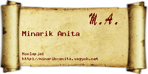 Minarik Anita névjegykártya